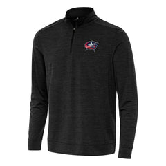 Columbus Blue Jackets Antigua Bright Quarter-Zip Top - Heather Black | US 202235813