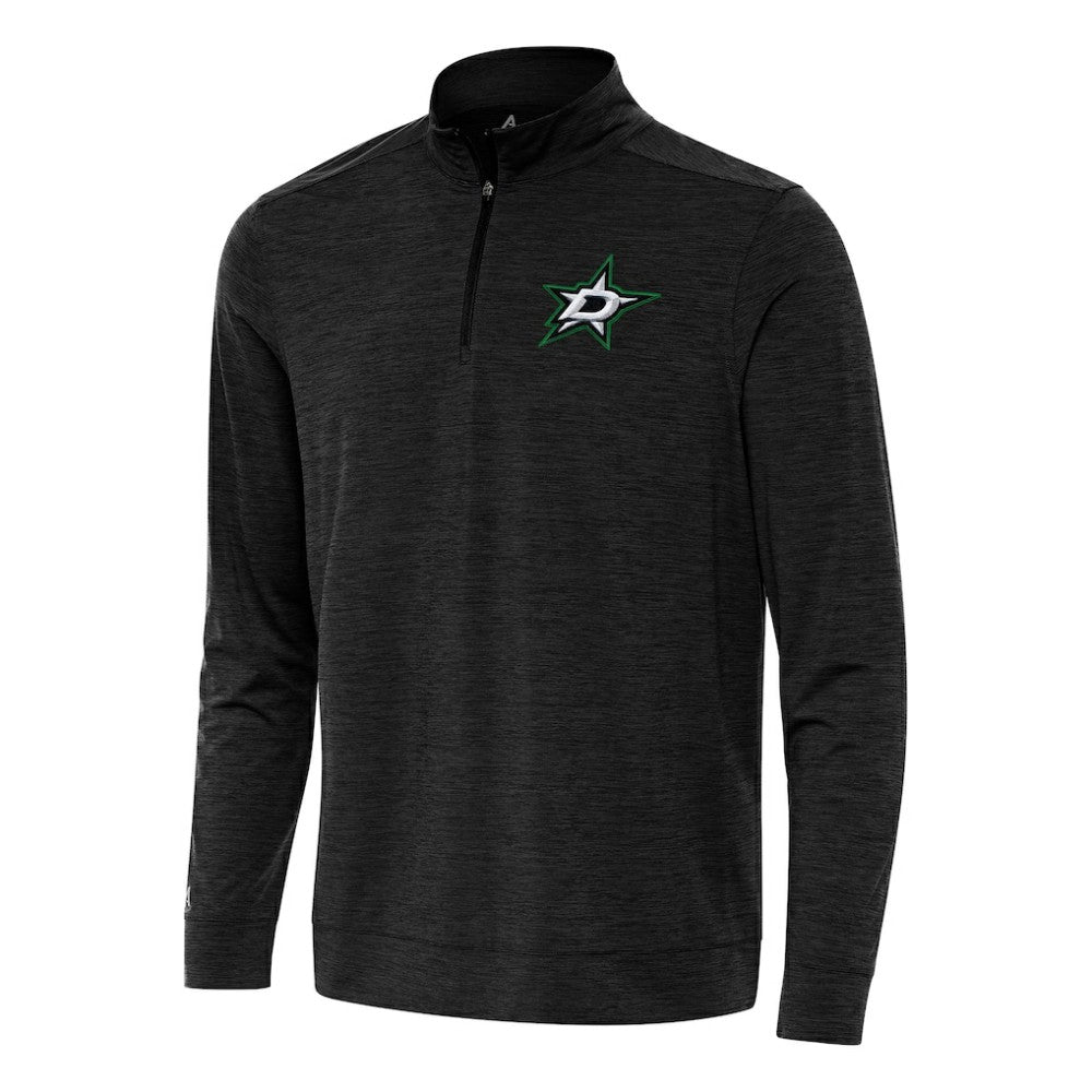 Dallas Stars Antigua Bright Quarter-Zip Top - Heather Black | US 202235816