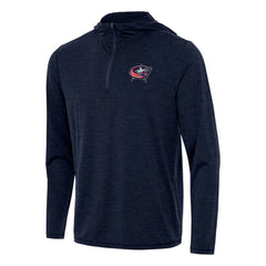 Columbus Blue Jackets Antigua Tidy Quarter-Zip Hoodie - Heather Navy | US 202235821