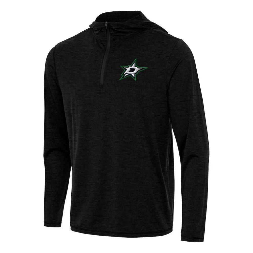 Dallas Stars Antigua Tidy Quarter-Zip Hoodie - Heather Black | US 202235824