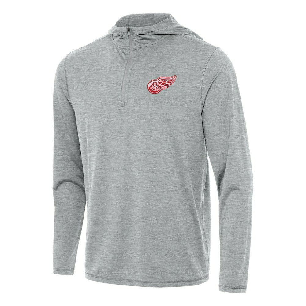 Detroit Red Wings Antigua Tidy Quarter-Zip Hoodie - Heather Gray | US 202235830