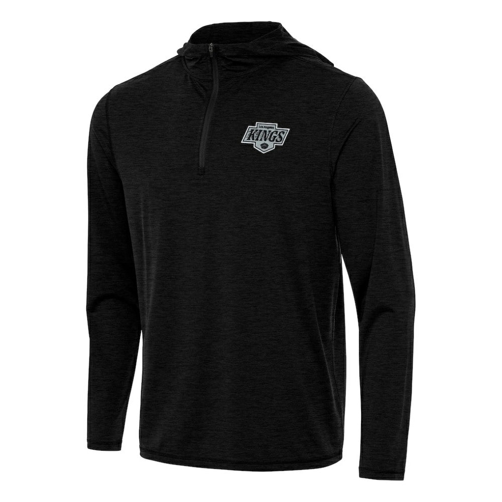 Los Angeles Kings Antigua Tidy Quarter-Zip Hoodie - Heather Black | US 202235833