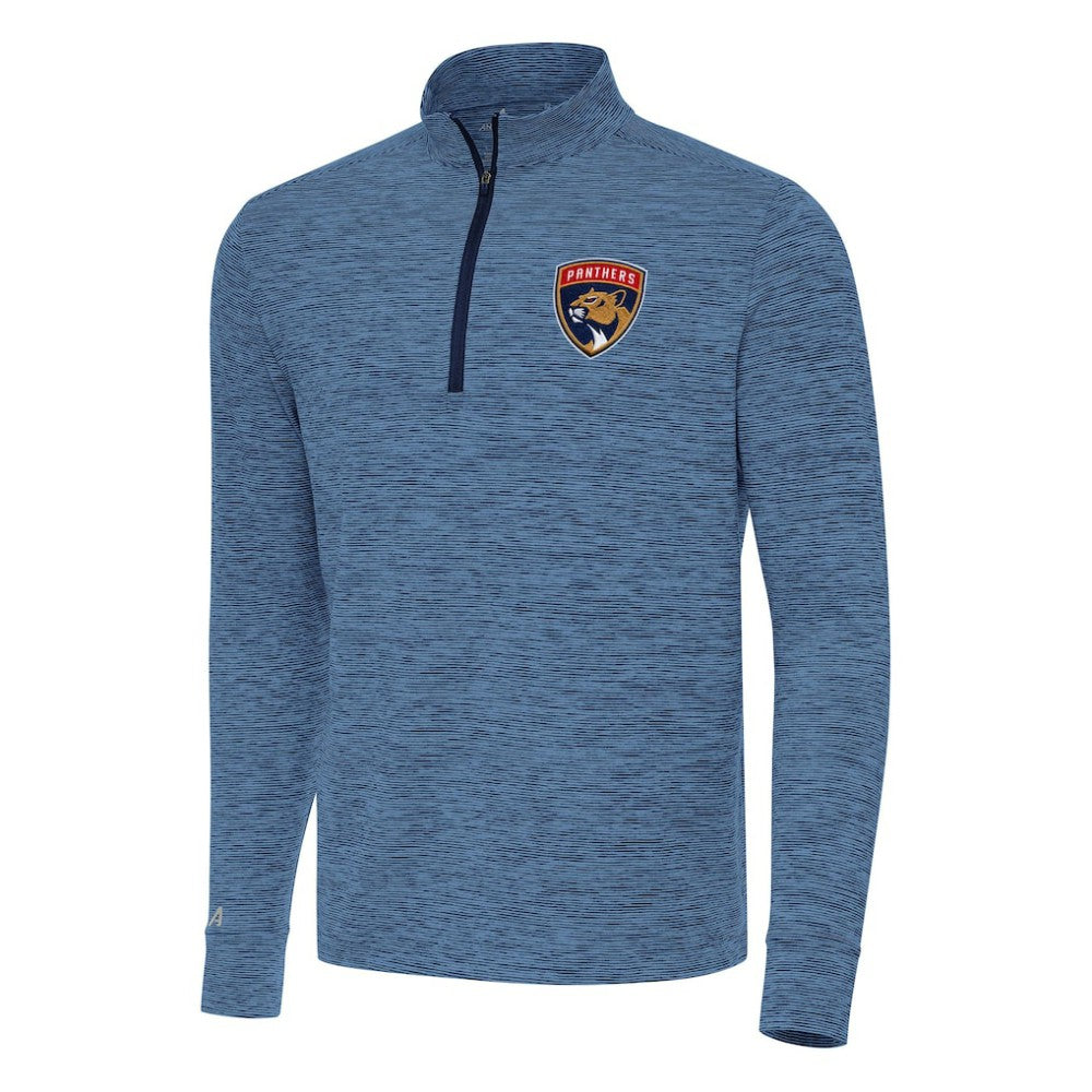 Florida Panthers Antigua Cause Quarter-Zip Top - Heather Navy | US 202235849