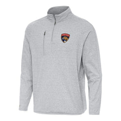 Florida Panthers Antigua Certain Quarter-Zip Tri-Blend Sweatshirt - Heather Gray | US 202236160