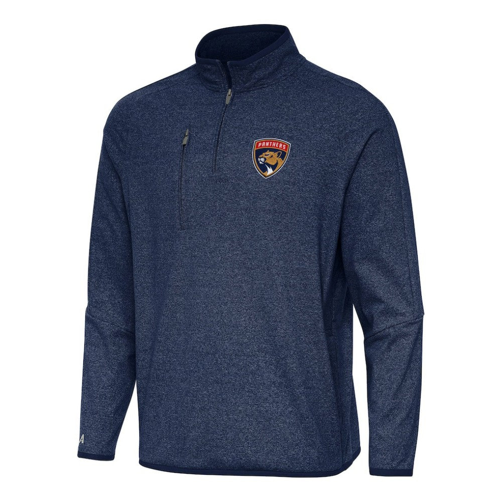 Florida Panthers Antigua Certain Quarter-Zip Tri-Blend Sweatshirt - Heather Navy | US 202236161