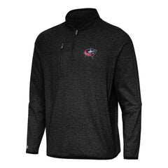 Columbus Blue Jackets Antigua Certain Quarter-Zip Tri-Blend Sweatshirt - Heather Black | US 202236165