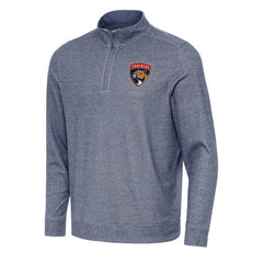 Florida Panthers Antigua Subtle Quarter-Zip Sweatshirt - Heather Navy | US 202236178