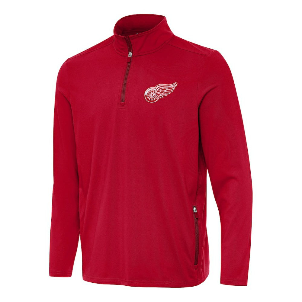 Detroit Red Wings Antigua Perilous Quarter-Zip Sweatshirt - Red | US 202236197