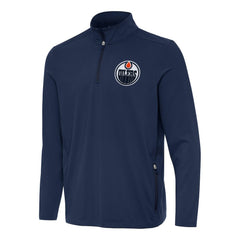 Edmonton Oilers Antigua Perilous Quarter-Zip Sweatshirt - Navy | US 202236199