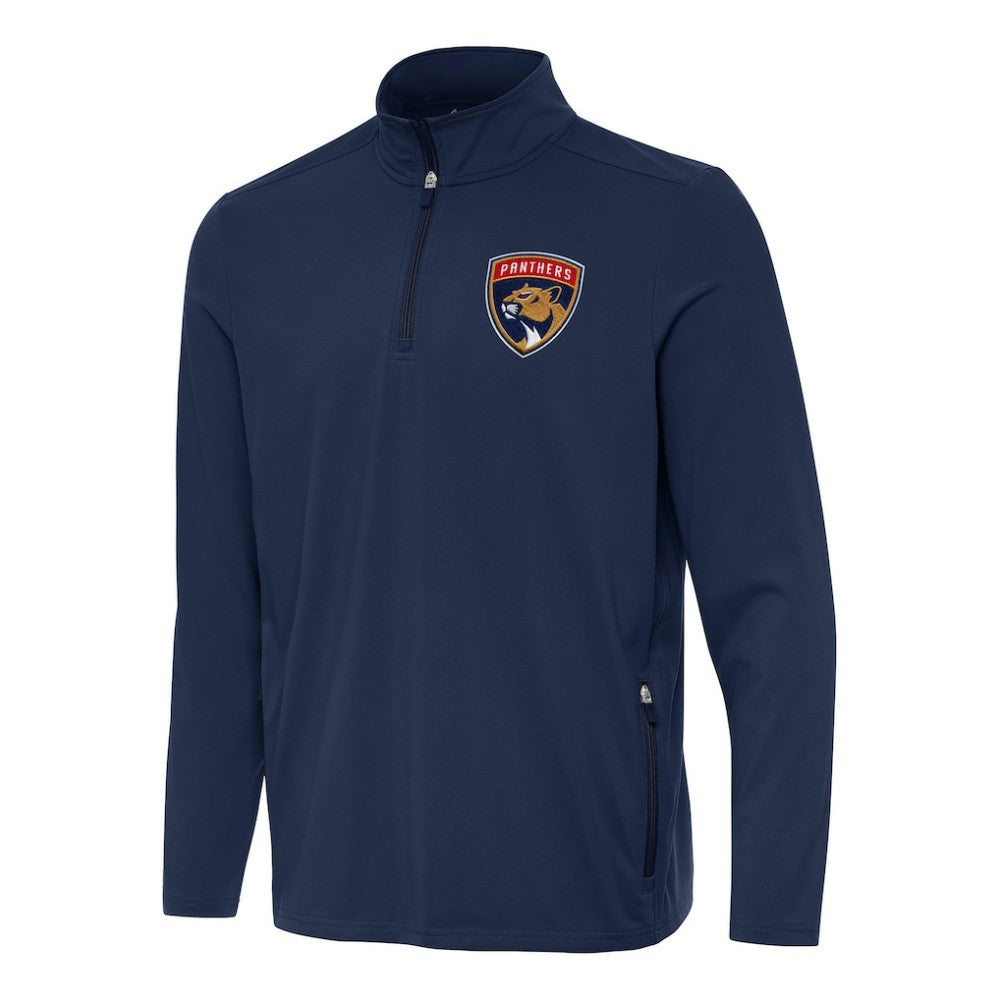 Florida Panthers Antigua Perilous Quarter-Zip Sweatshirt - Navy | US 202236202