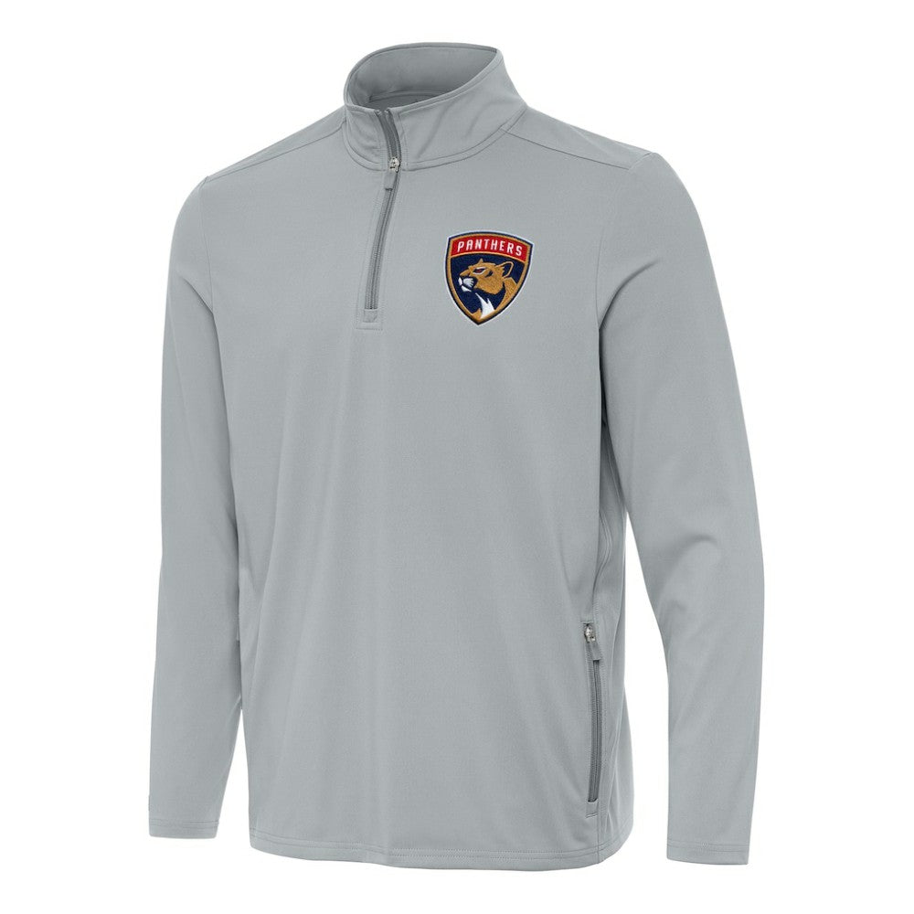 Florida Panthers Antigua Perilous Quarter-Zip Sweatshirt - Gray | US 202236205