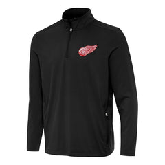 Detroit Red Wings Antigua Perilous Quarter-Zip Sweatshirt - Black | US 202236207
