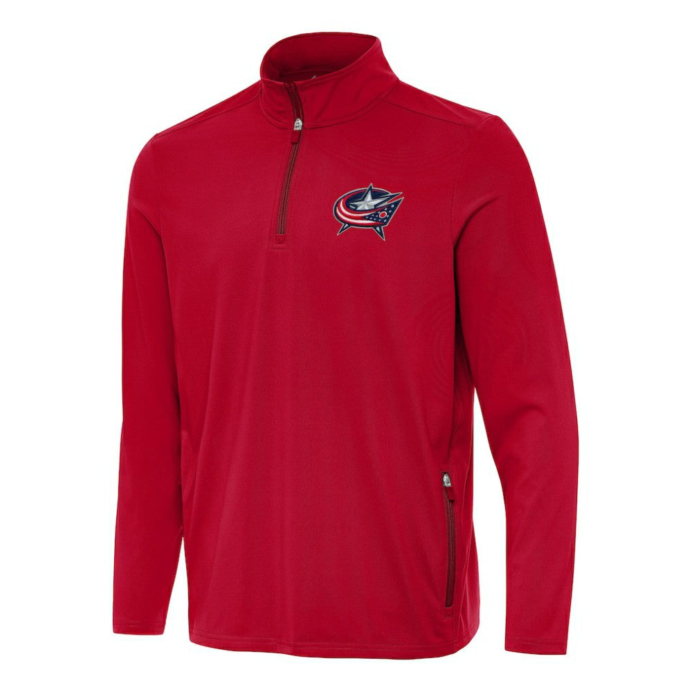 Columbus Blue Jackets Antigua Perilous Quarter-Zip Sweatshirt - Red | US 202236208