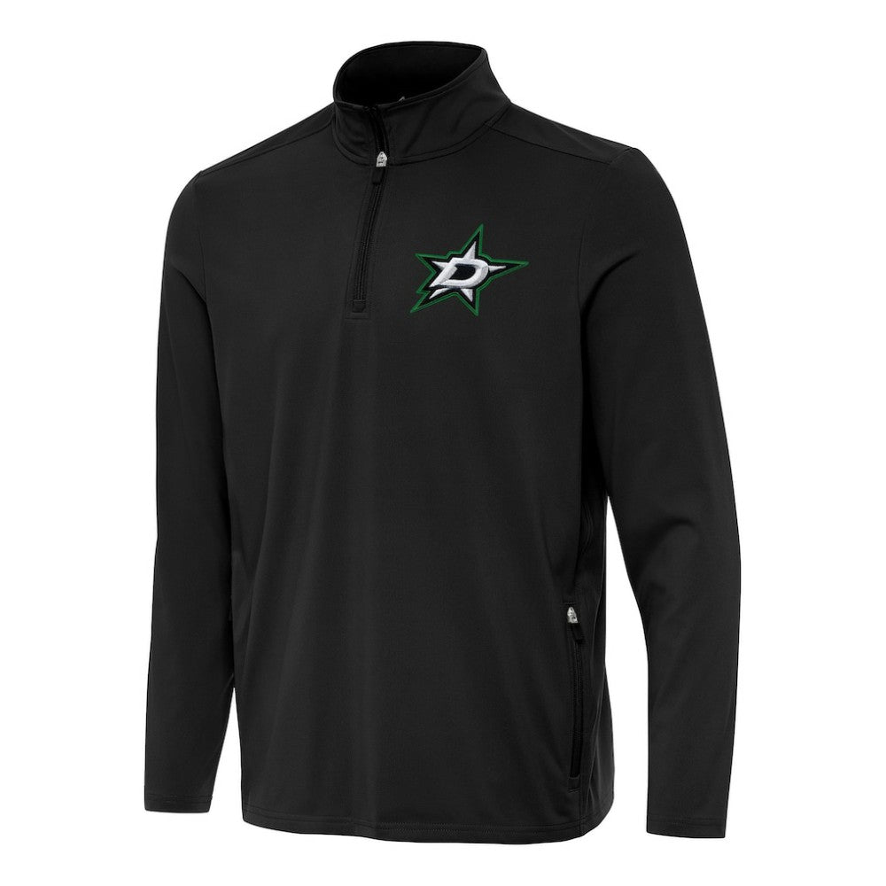 Dallas Stars Antigua Perilous Quarter-Zip Sweatshirt - Black | US 202236211