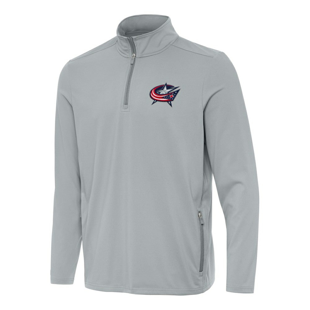 Columbus Blue Jackets Antigua Perilous Quarter-Zip Sweatshirt - Gray | US 202236214