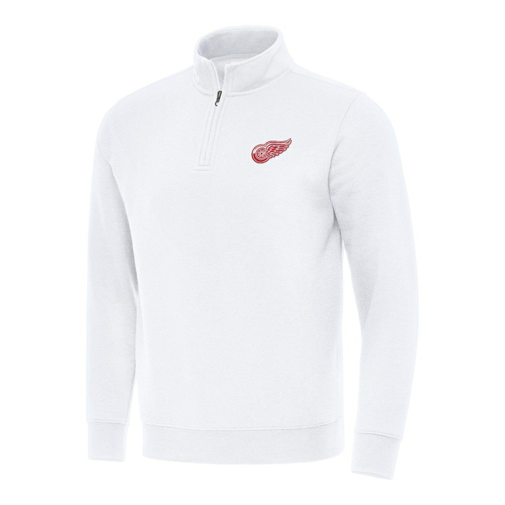 Detroit Red Wings Antigua Victory Quarter-Zip Mock Sweatshirt - White | US 202236245