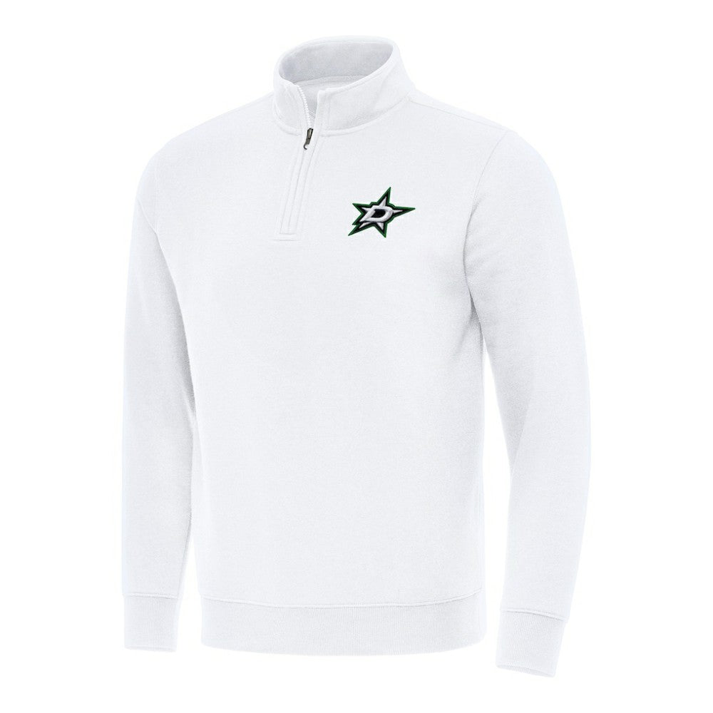 Dallas Stars Antigua Victory Quarter-Zip Mock Sweatshirt - White | US 202236248