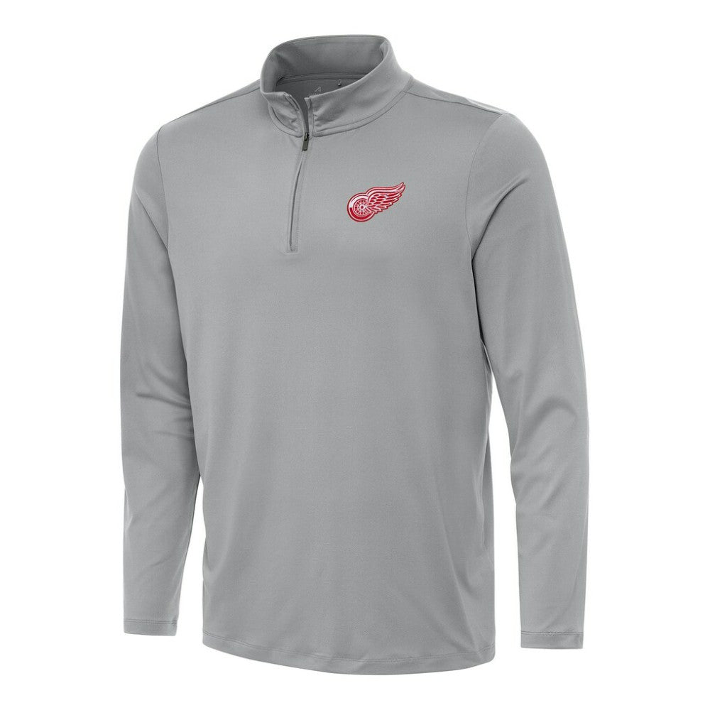 Detroit Red Wings Antigua Reprocess Quarter-Zip Top - Gray | US 202236316