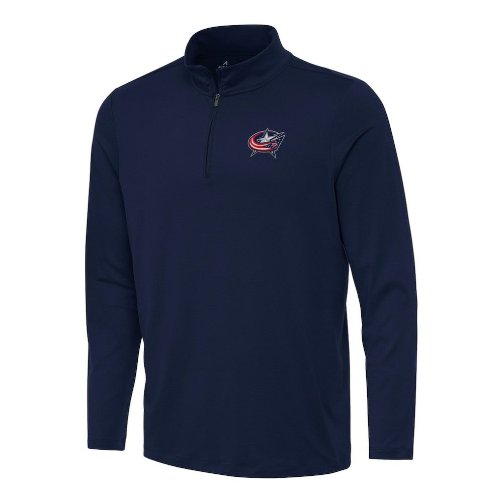 Columbus Blue Jackets Antigua Reprocess Quarter-Zip Top - Navy | US 202236339