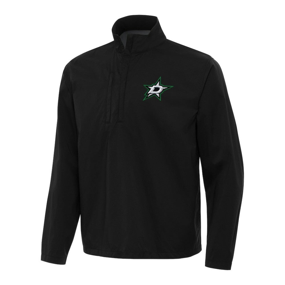 Dallas Stars Antigua Brisk Quarter-Zip Windbreaker - Black | US 202236473