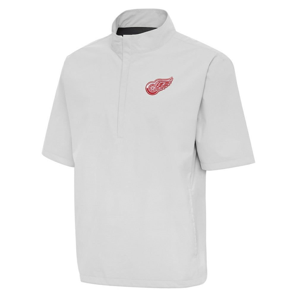 Detroit Red Wings Antigua Brisk Quarter-Zip Windbreaker - Heather Gray | US 202236510