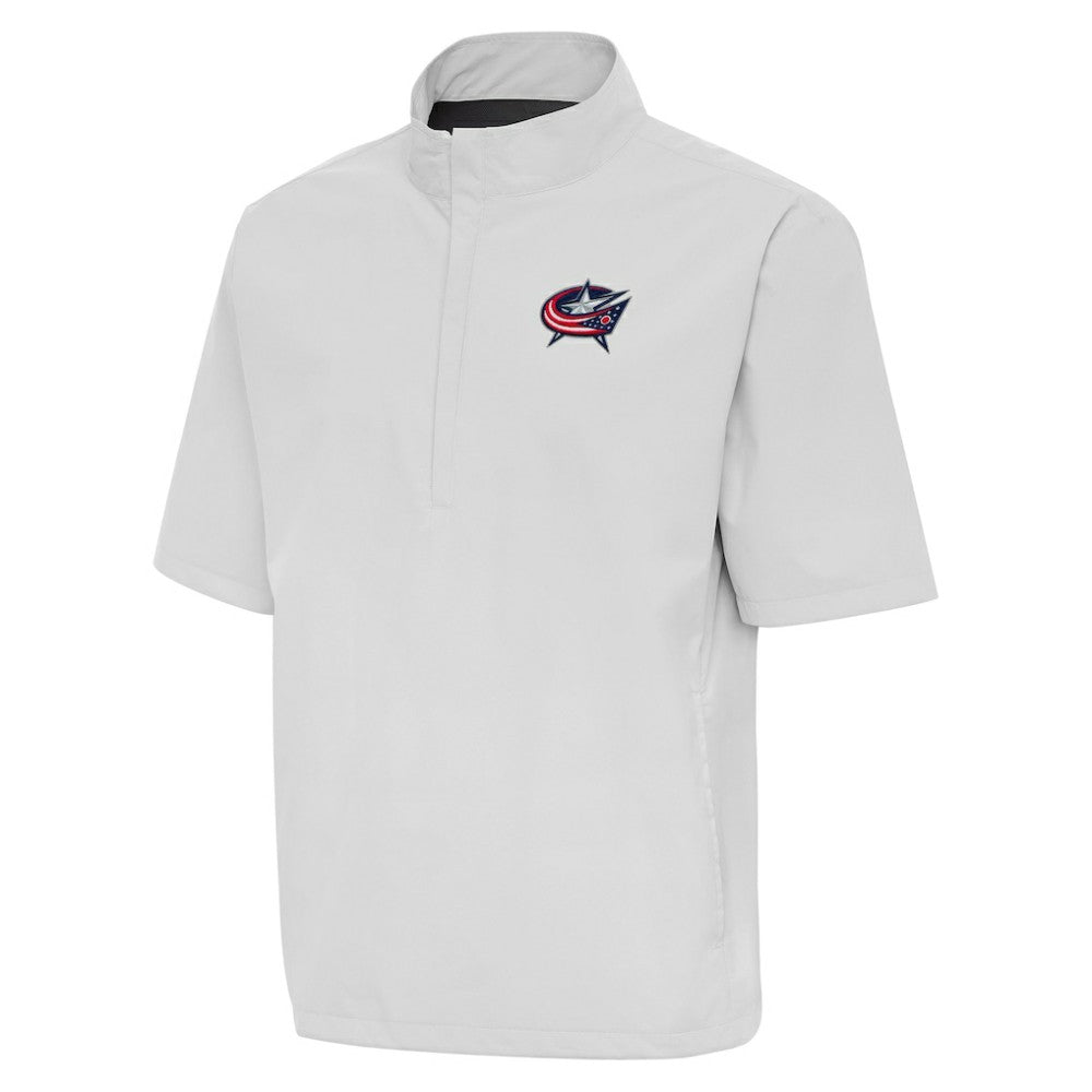 Columbus Blue Jackets Antigua Brisk Quarter-Zip Windbreaker - Heather Gray | US 202236520