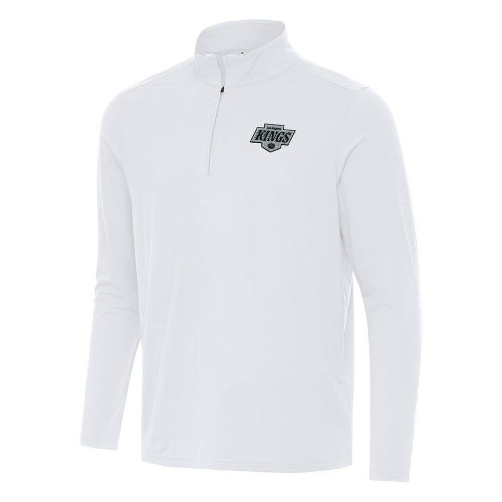 Los Angeles Kings Antigua Intent Quarter-Zip Top - White | US 202236558