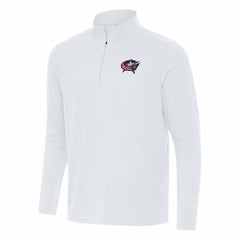 Columbus Blue Jackets Antigua Intent Quarter-Zip Top - White | US 202236562