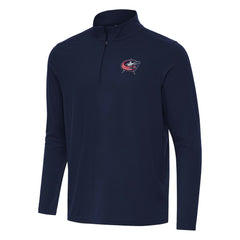 Columbus Blue Jackets Antigua Intent Quarter-Zip Top - Navy | US 202236567
