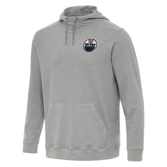 Edmonton Oilers Antigua Cloud Pullover Hoodie - Heather Gray | US 202236574