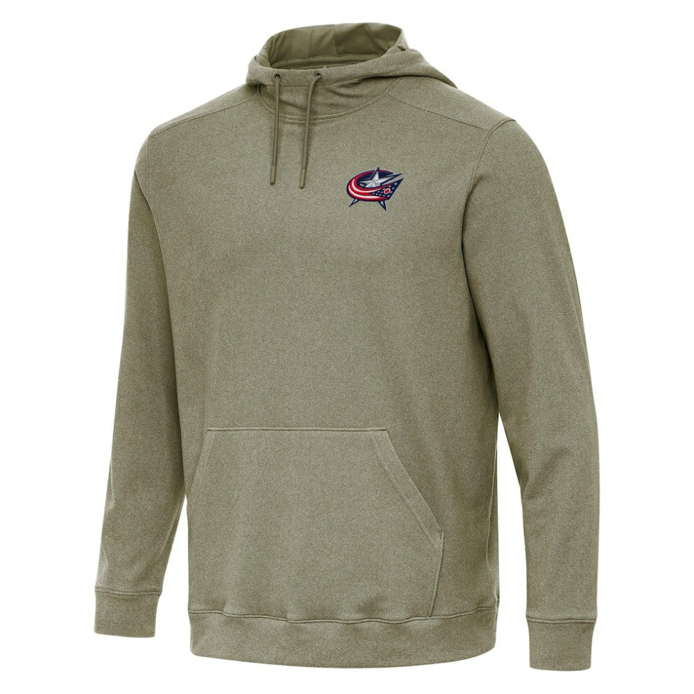 Columbus Blue Jackets Antigua Cloud Pullover Hoodie - Olive | US 202236582