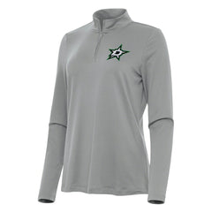 Dallas Stars Antigua Women's Reprocess Quarter-Zip Top - Gray | US 202236664