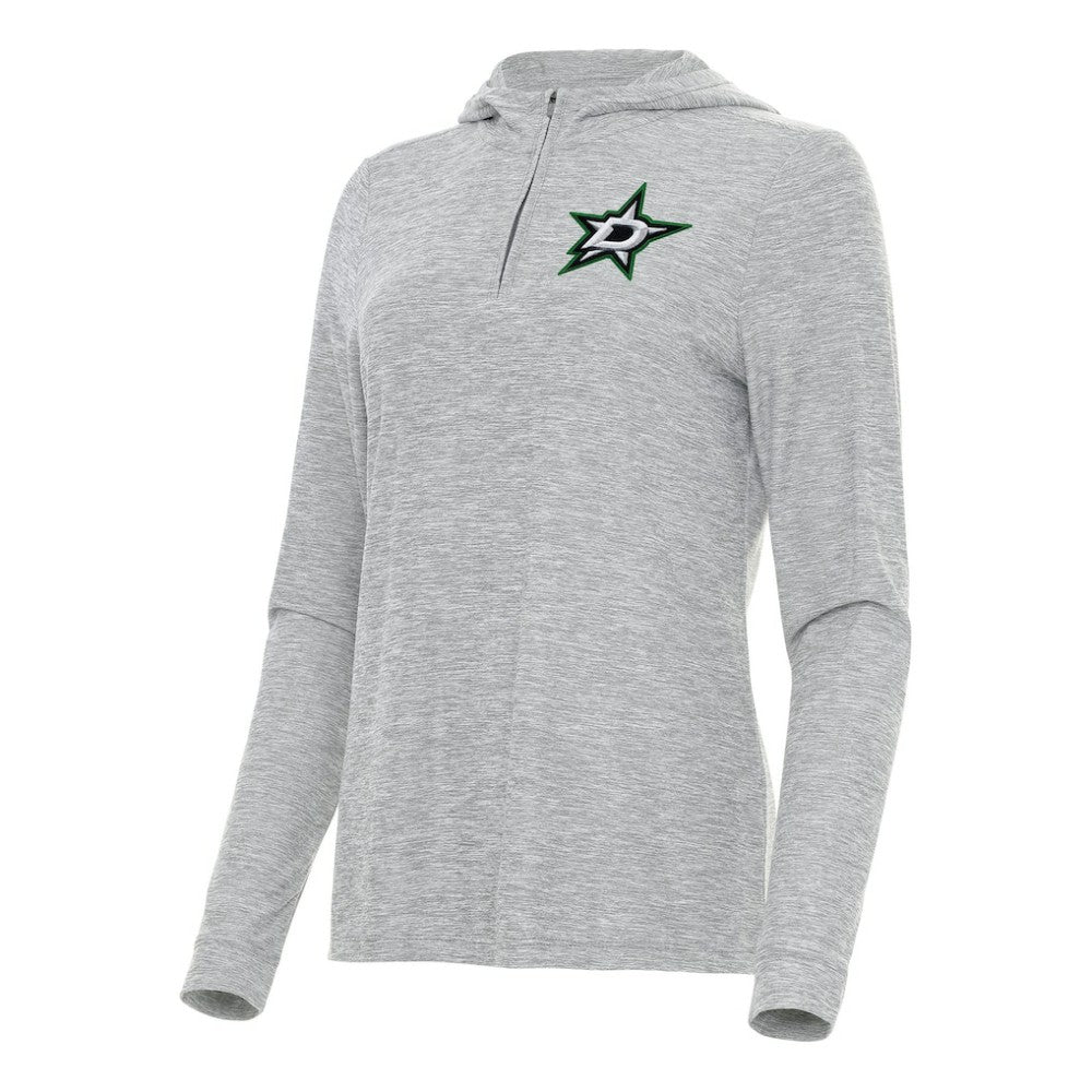 Dallas Stars Antigua Women's Daybreak Quarter-Zip Hoodie - Heather Gray | US 202236711