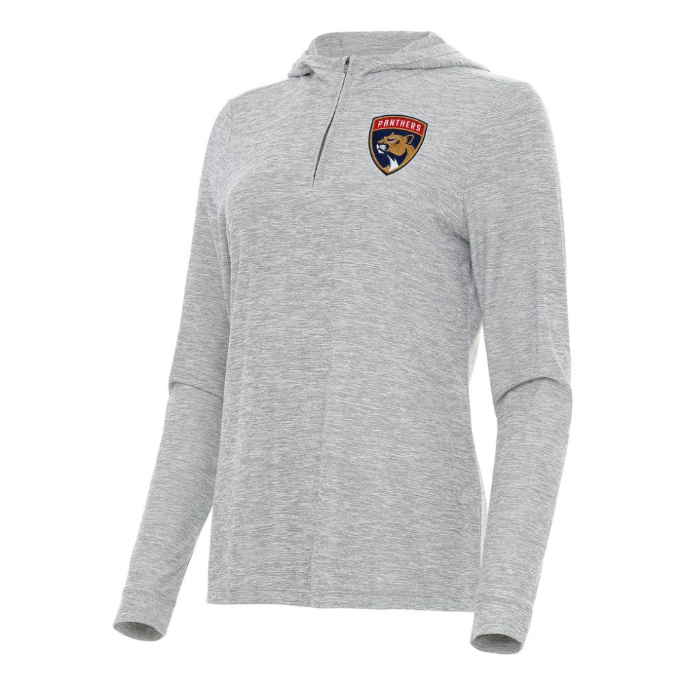 Florida Panthers Antigua Women's Daybreak Quarter-Zip Hoodie - Heather Gray | US 202236718