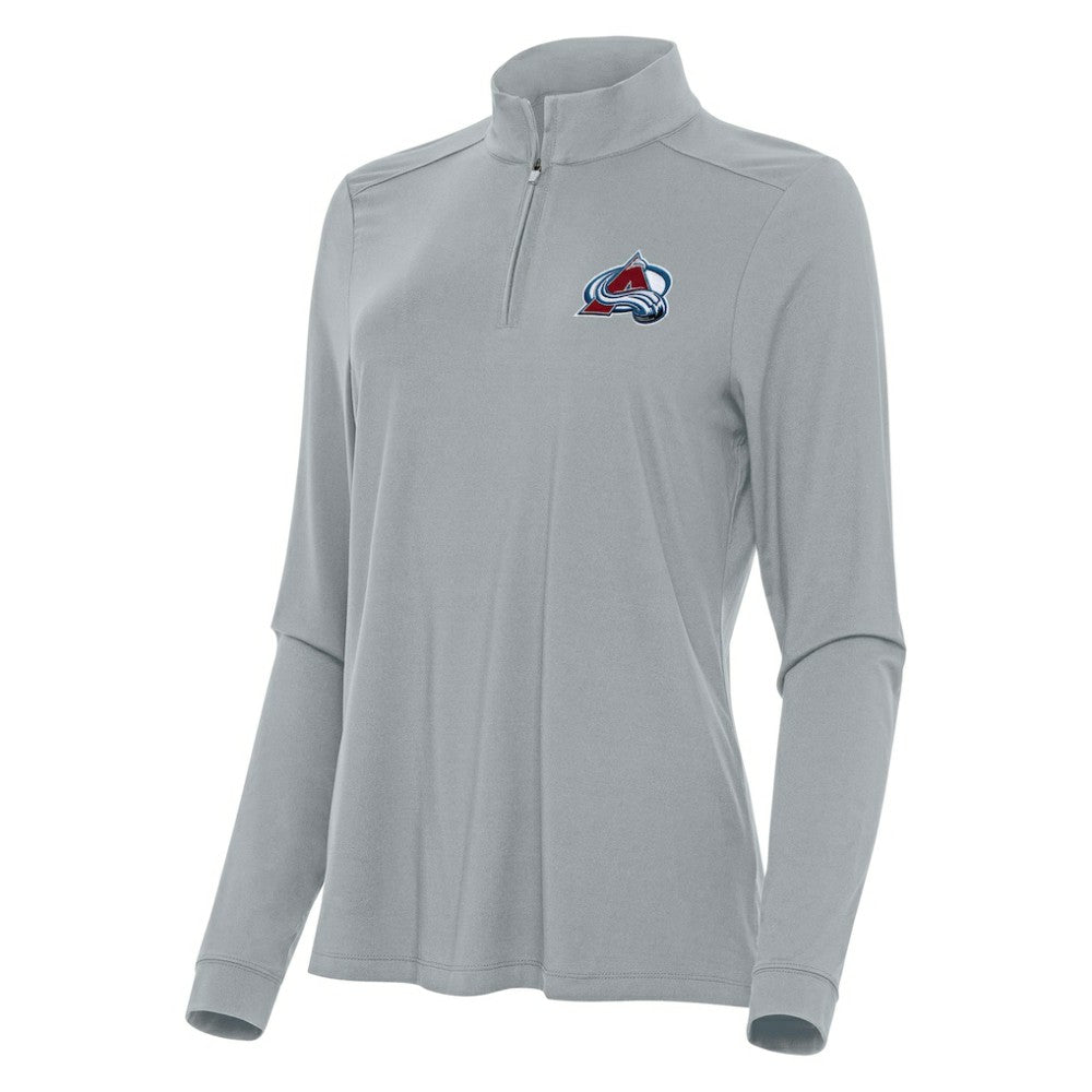 Colorado Avalanche Antigua Women's Intent Quarter-Zip Top - Gray | US 202236858