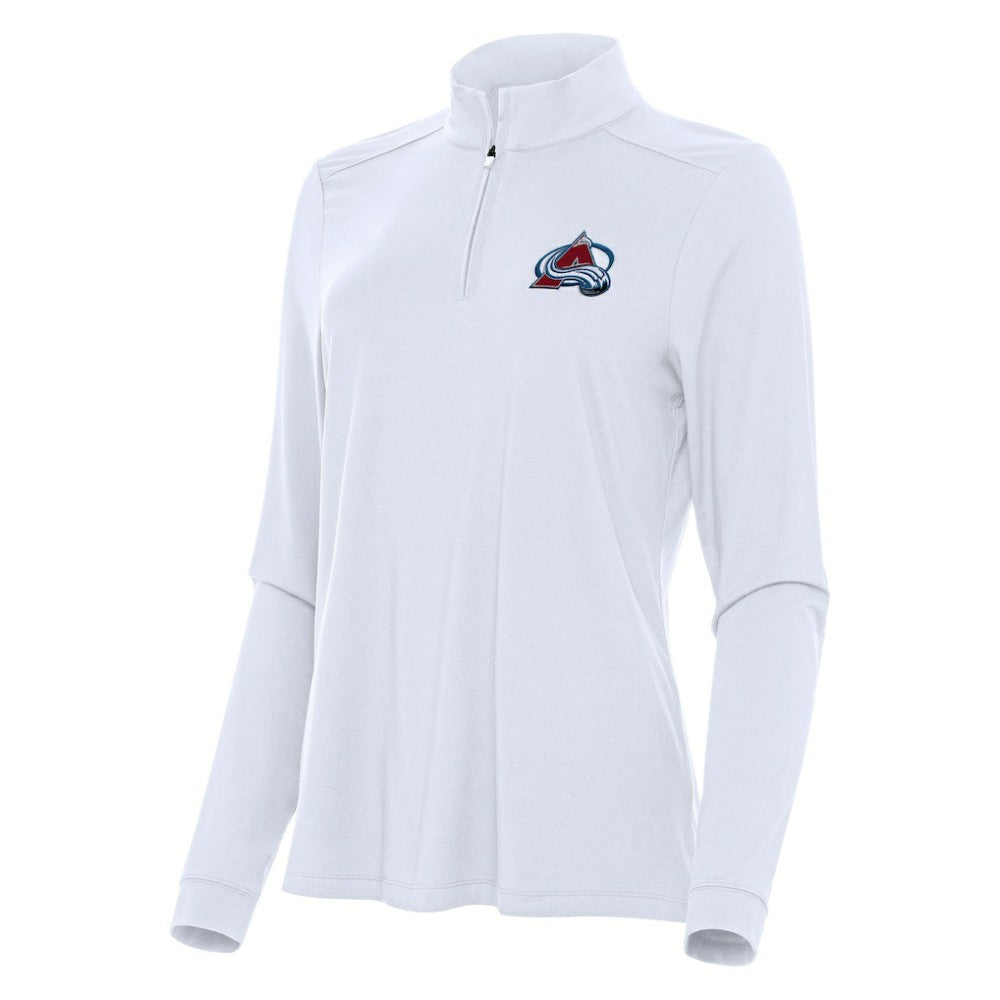 Colorado Avalanche Antigua Women's Intent Quarter-Zip Top - White | US 202236859