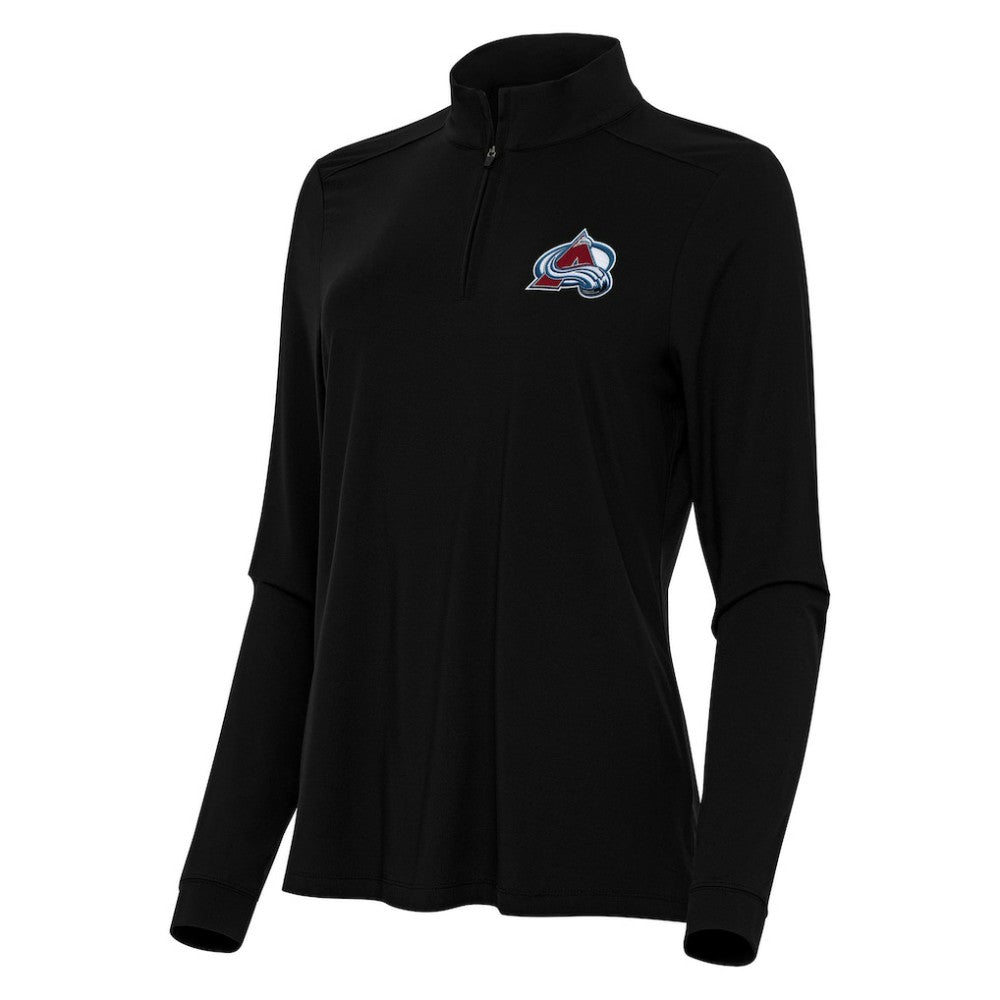 Colorado Avalanche Antigua Women's Intent Quarter-Zip Top - Black | US 202236861