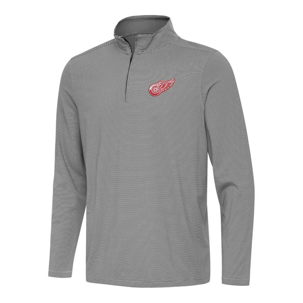 Detroit Red Wings Antigua Twine Quarter-Zip Top - Black | US 202236910