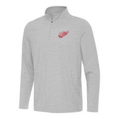 Detroit Red Wings Antigua Twine Quarter-Zip Top - Gray | US 202236912