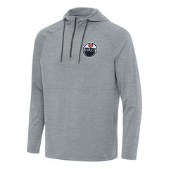Edmonton Oilers Antigua Spikes Quarter-Zip Hoodie - Heather Gray | US 202237061