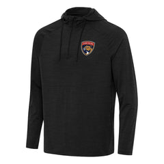Florida Panthers Antigua Spikes Quarter-Zip Hoodie - Heather Black | US 202237064