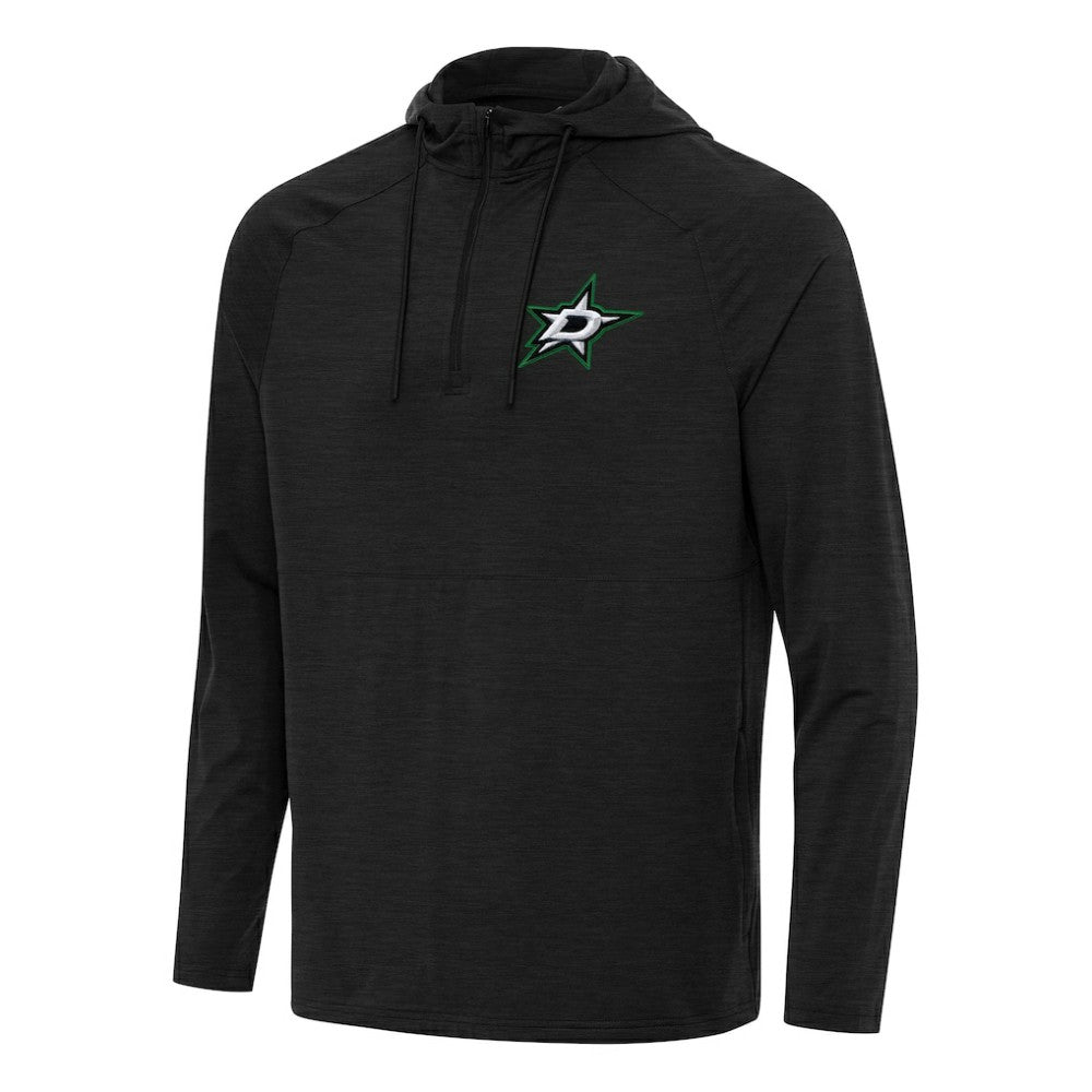 Dallas Stars Antigua Spikes Quarter-Zip Hoodie - Heather Black | US 202237070