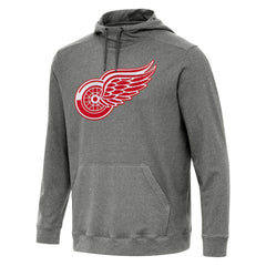 Detroit Red Wings Antigua Cloud Pullover Hoodie - Heather Black | US 202237193