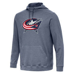Columbus Blue Jackets Antigua Cloud Pullover Hoodie - Heather Navy | US 202237195