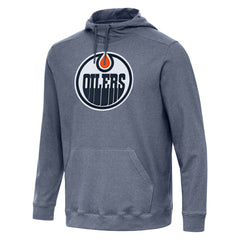 Edmonton Oilers Antigua Cloud Pullover Hoodie - Heather Navy | US 202237212