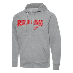 Detroit Red Wings Antigua Big & Tall Victory Full-Zip Hoodie - Heather Gray | US 202237260