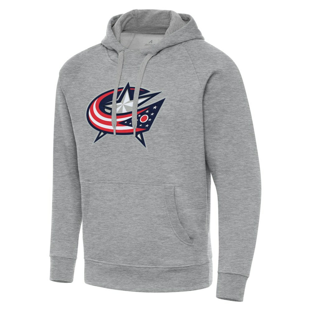 Columbus Blue Jackets Antigua Big & Tall Victory Pullover Hoodie - Heather Gray | US 202237268