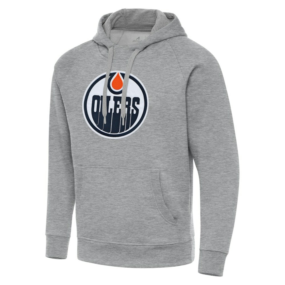 Edmonton Oilers Antigua Big & Tall Victory Pullover Hoodie - Heather Gray | US 202237273
