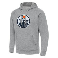 Edmonton Oilers Antigua Big & Tall Victory Pullover Hoodie - Heather Gray | US 202237273