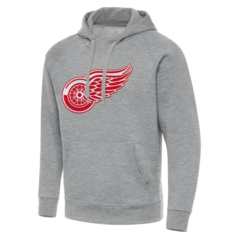Detroit Red Wings Antigua Big & Tall Victory Pullover Hoodie - Heather Gray | US 202237286